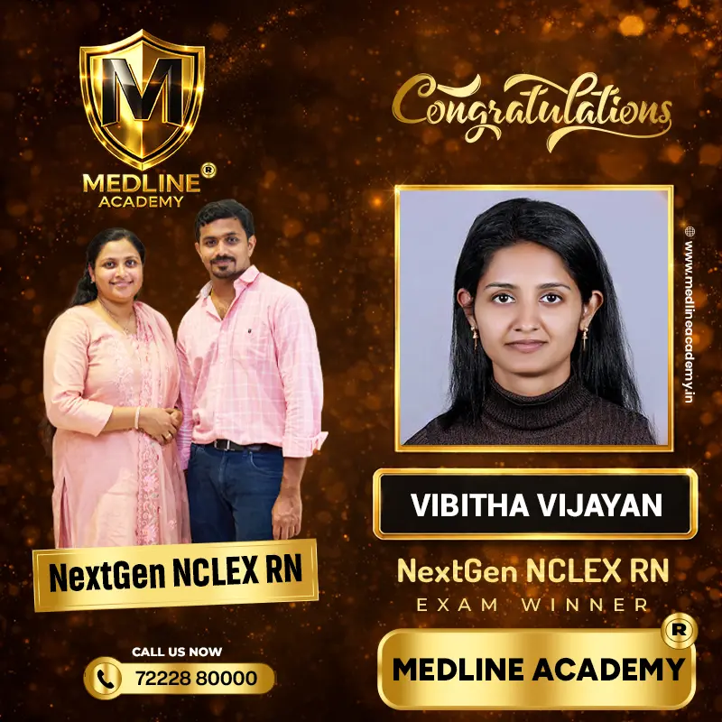Medline Academy student Vibitha Vijayan NCLEX RN exam winner