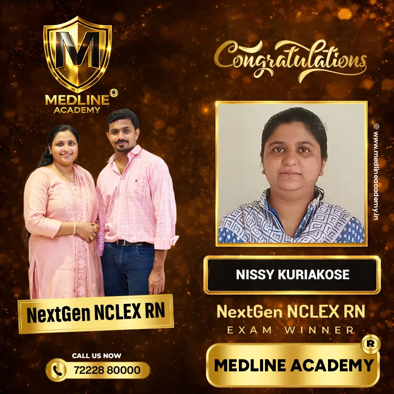Medline Academy student Nissy Kuriakose NCLEX RN exam winner