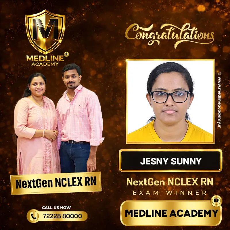 Medline Academy student Jesny Sunny NCLEX RN exam winner