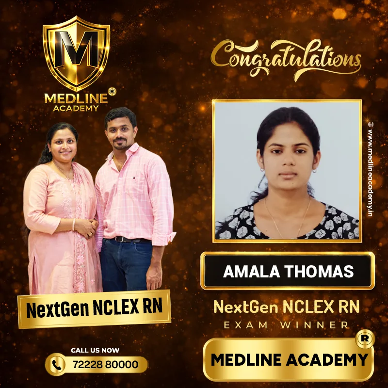 Medline Academy student Amala Thomas NCLEX RN exam winner