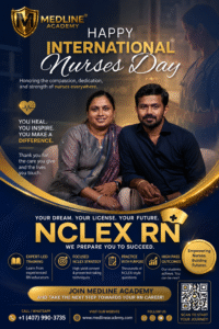 Medline Academy NCLEX-RN Coaching Kerala 2026 with Ainstin S Dennis and Tincy Mathew teaching NextGen NCLEX clinical judgment training for USA Canada and Australia nurses