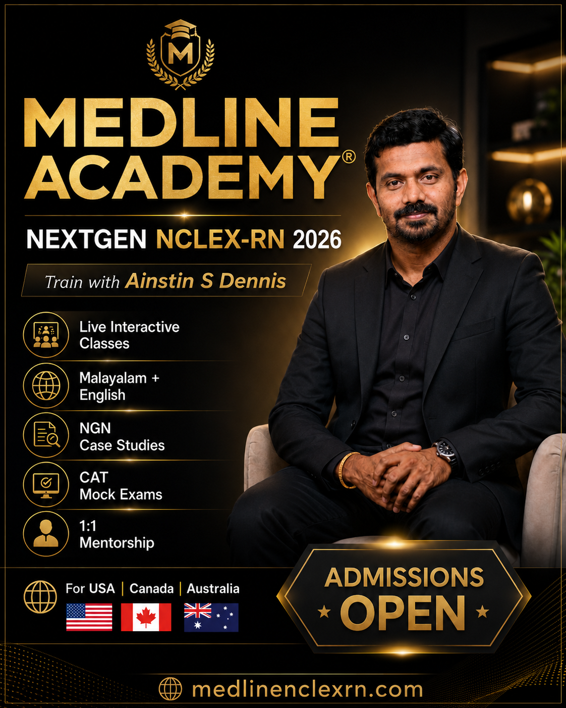 Medline Academy NextGen NCLEX RN 2026 clinical judgment training classes in Kerala