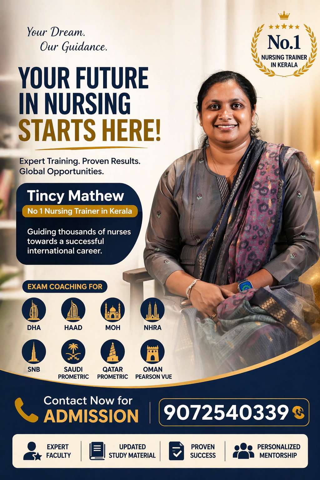 NCLEX Coaching Kerala with complete step by step system from beginner to NCLEX RN pass guided by Ainstin S Dennis and Tincy Mathew at Medline Academy®