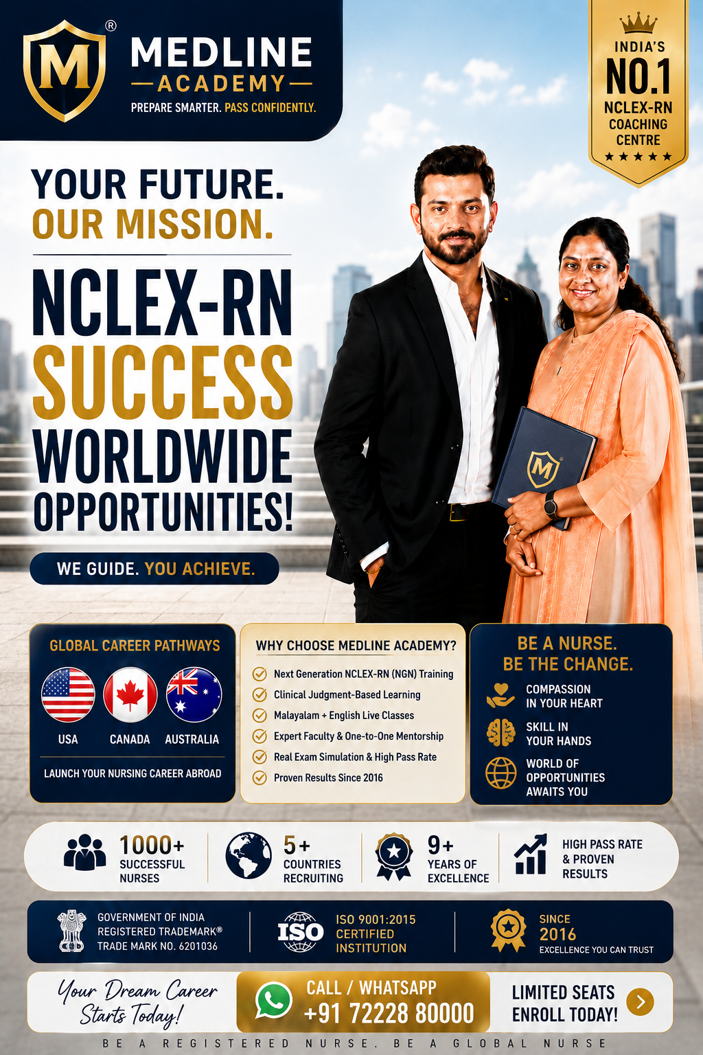 Medline Academy® is a Kerala-based institution focused exclusively on NCLEX-RN education and international nursing licensure preparation.