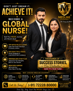 "International nurses collaborating in a modern hospital, representing the future of global healthcare and nursing leadership."