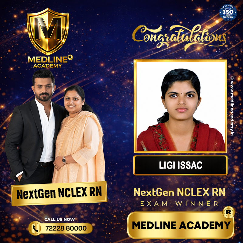 LIGI ISSAC NCLEX-RN Result 2026 Medline Academy Thiruvalla kerala