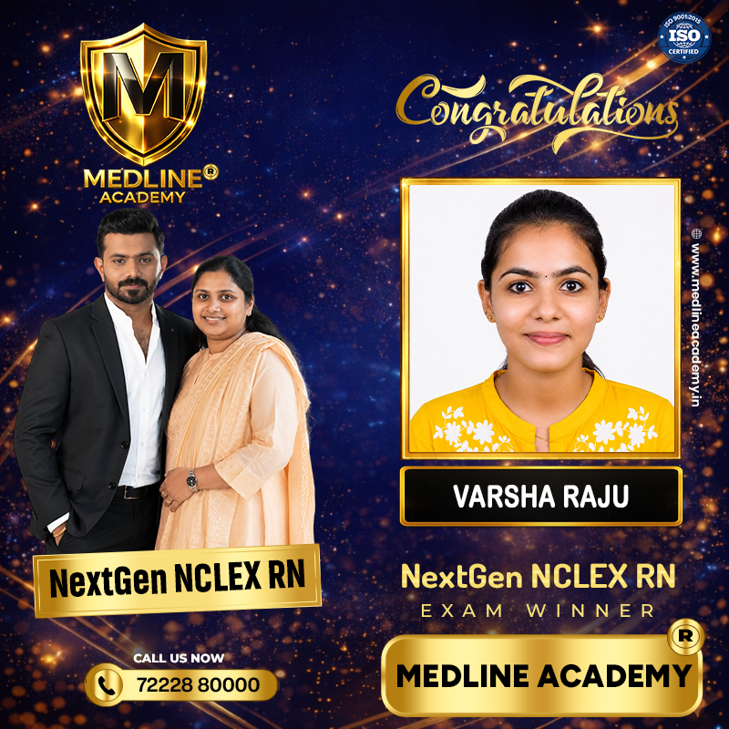 VARSHA RAJU NCLEX-RN Result 2026 Medline Academy Thiruvalla kerala