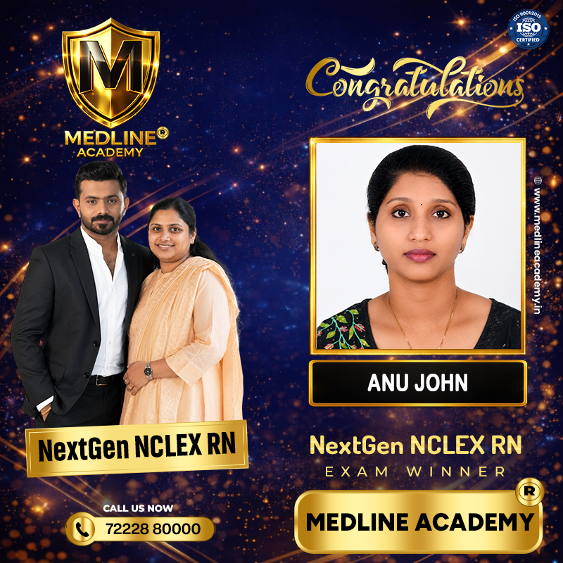 ANU JOHN NCLEX-RN Result 2026 Medline Academy Thiruvalla kerala