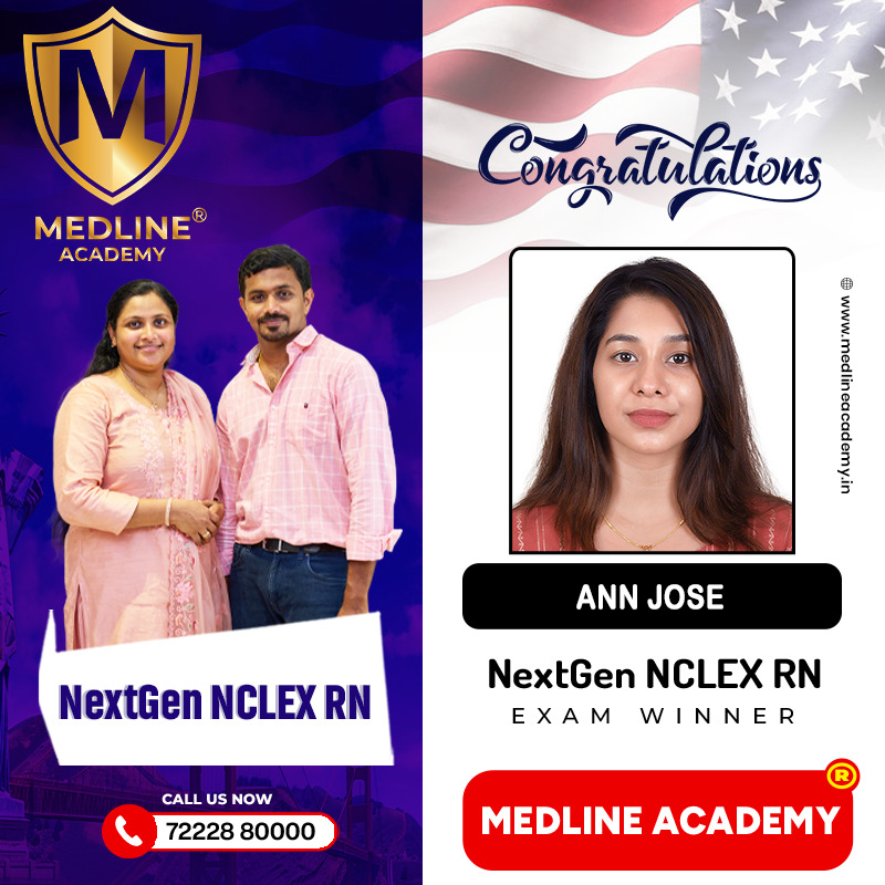 ANN JOSE NCLEX-RN Result 2026 Medline Academy Thiruvalla kerala