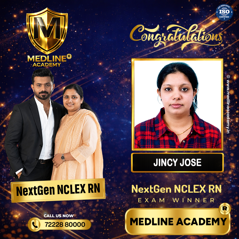 JINCY JOSE NCLEX-RN Result 2026 Medline Academy Thiruvalla kerala