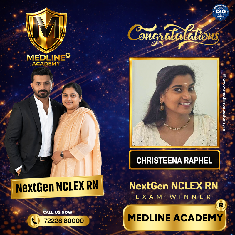 CHRISTEENA RAPHEL NCLEX-RN Result 2026 Medline Academy Thiruvalla kerala