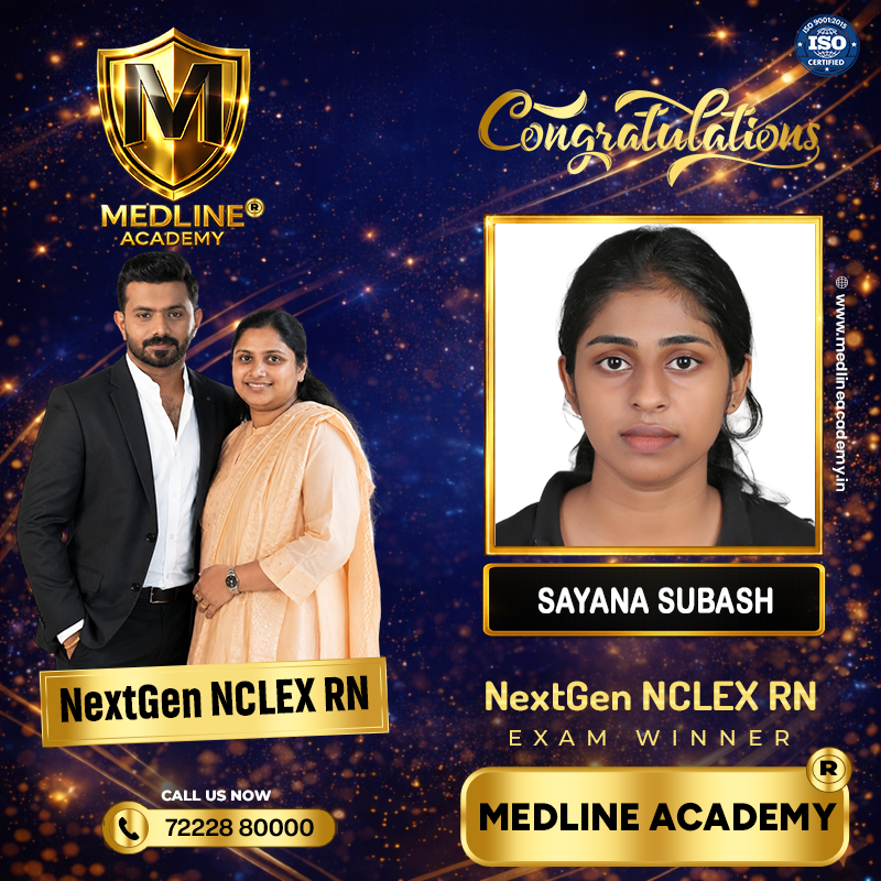 SAYANA SUBHASH NCLEX-RN Result 2026 Medline Academy Thiruvalla kerala