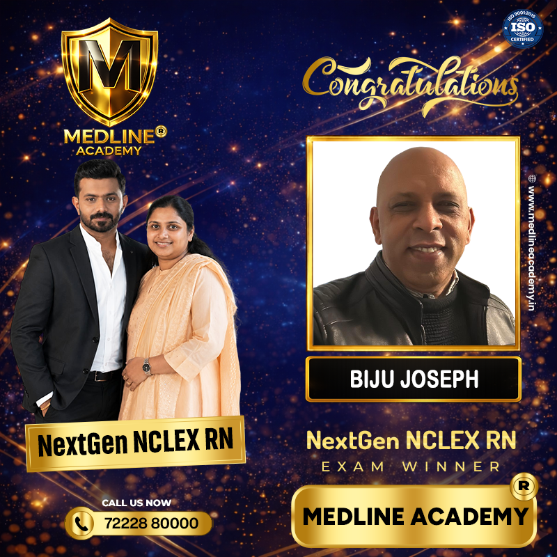 BIJU JOSEPH NCLEX-RN Result 2026 Medline Academy Thiruvalla kerala