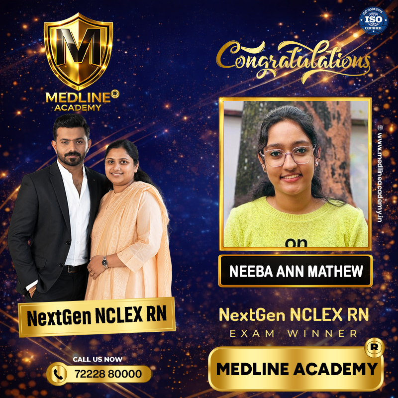 NEEBA ANN MATHEW NCLEX-RN Result 2026 Medline Academy Thiruvalla kerala
