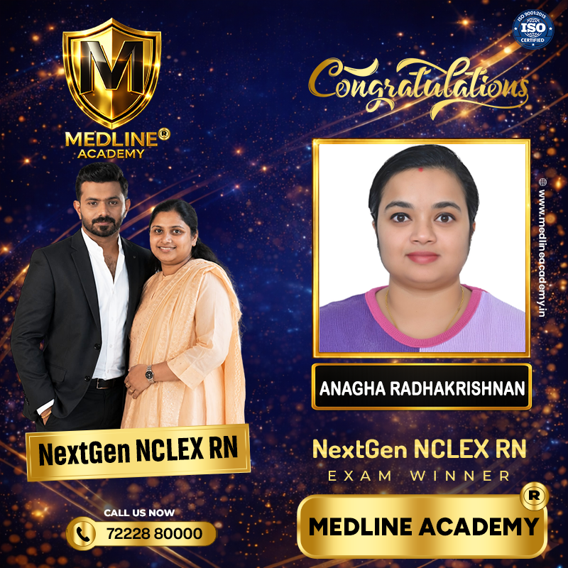 ANAGHA RADHAKRISHNAN NCLEX-RN Result 2026 Medline Academy Thiruvalla kerala
