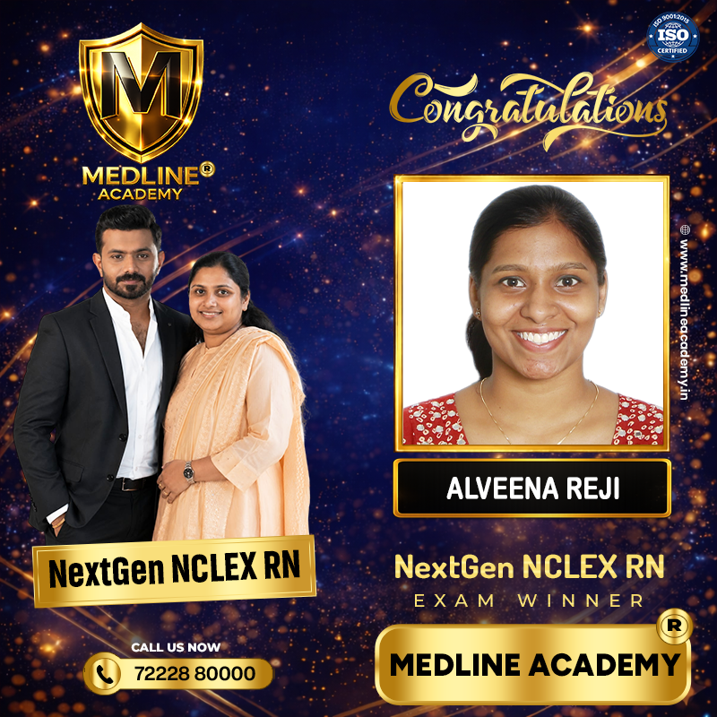 ALVEENA REJI NCLEX-RN Result 2026 Medline Academy Thiruvalla kerala