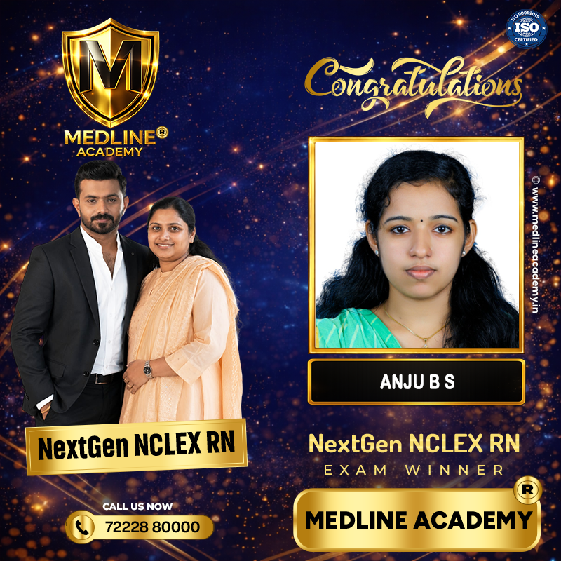 ANJU B S NCLEX-RN Result 2026 Medline Academy Thiruvalla kerala