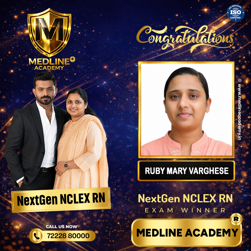 RUBY MARY VARGHESE NCLEX-RN Result 2026 Medline Academy Thiruvalla kerala