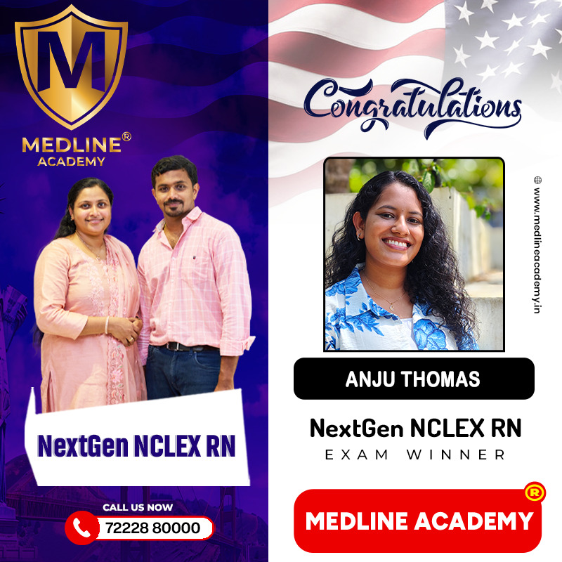 ANJU THOMAS NCLEX-RN Result 2026 Medline Academy Thiruvalla kerala