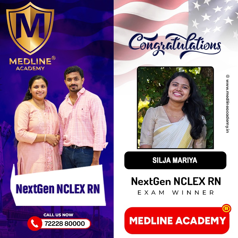 SILJA MARIYA VARGHESE NCLEX-RN Result 2026 Medline Academy Thiruvalla kerala