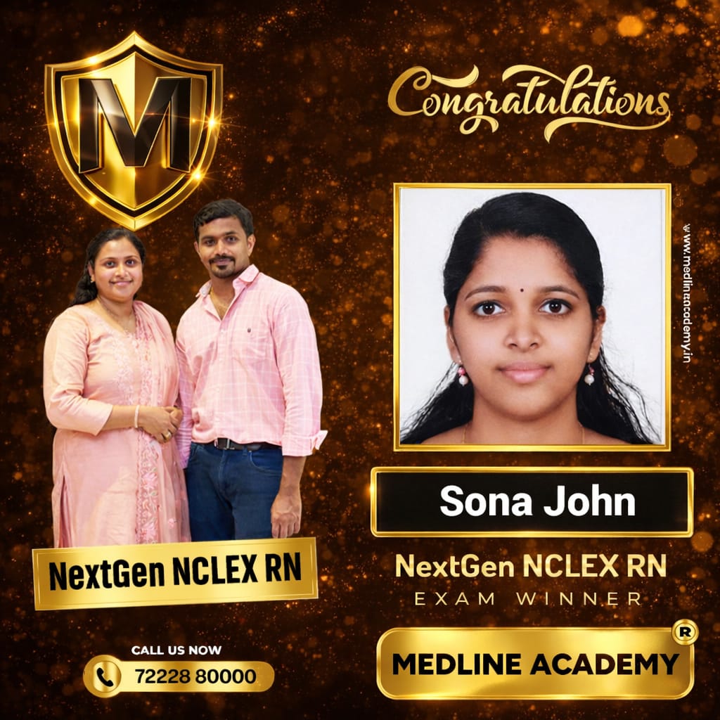 SONA JOHN NCLEX-RN Result 2026 Medline Academy Thiruvalla kerala