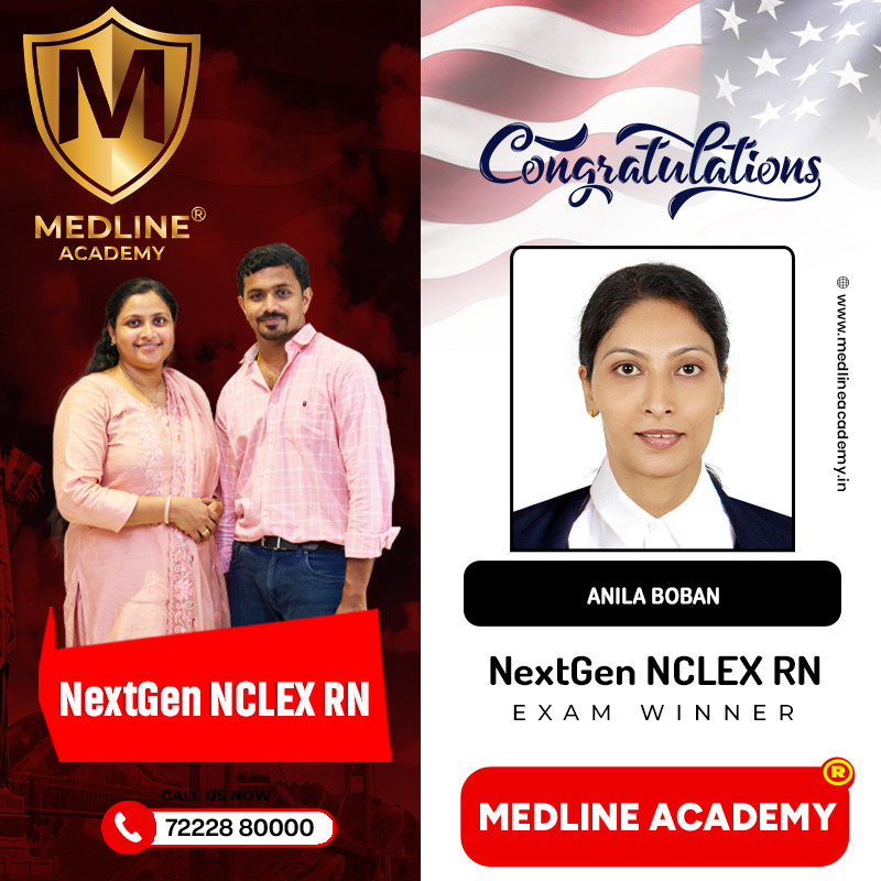ANILA BOBAN NCLEX-RN Result 2026 Medline Academy Thiruvalla kerala