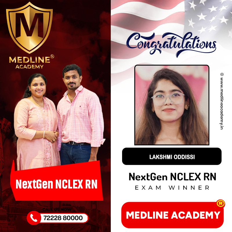 LAKSHMI ODDISSI NCLEX-RN Result 2026 Medline Academy Thiruvalla kerala