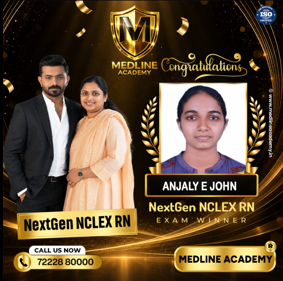 ANJALY E JOHN NCLEX-RN Result 2026 Medline Academy Thiruvalla kerala